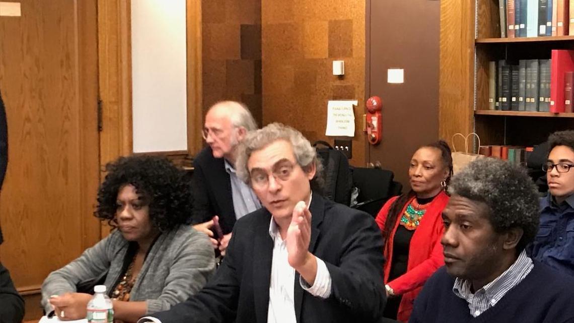 From left to right: Rosa Campoalegre, of the Center for Psychological and Sociological Research; Harvard professor Alejandro de la Fuente; and essayist Roberto Zurbano participate in an event at Harvard University to celebrate the achievements of the Afro-Cuban movement and outline an agenda for future work.