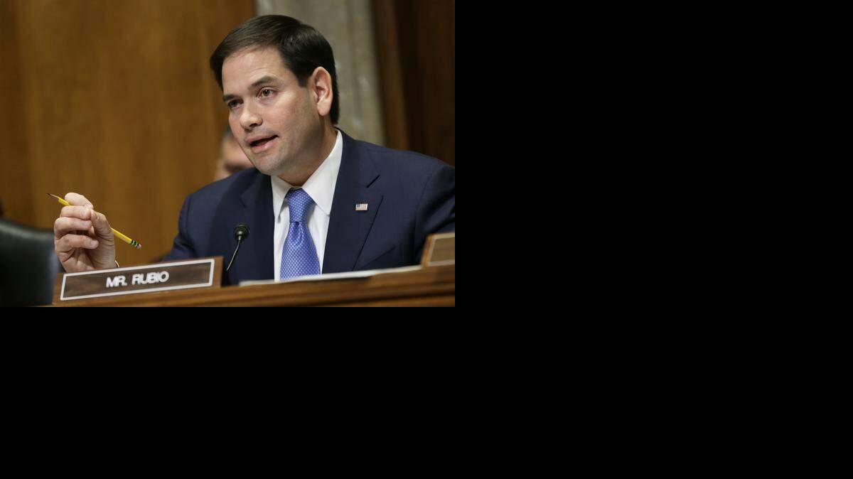
U.S. Sen. Marco Rubio speaks during a hearing of the Senate Foreign Relations Western Hemisphere Subcommittee February 3, 2015 in Washington, DC. The committee heard testimony on the impact of U.S. policy changes in Cuba. 
