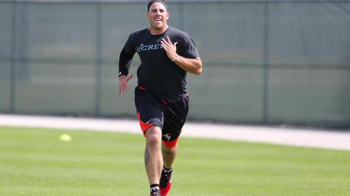 Miami Marlins pitcher José Fernández during training in Jupiter, FL.