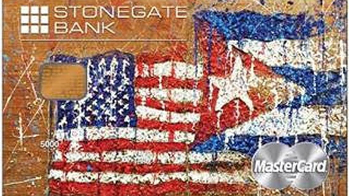 Stonegate Bank became the first American bank to support credit cards in Cuba. It began offering this limited edition commemorative card Wednesday.