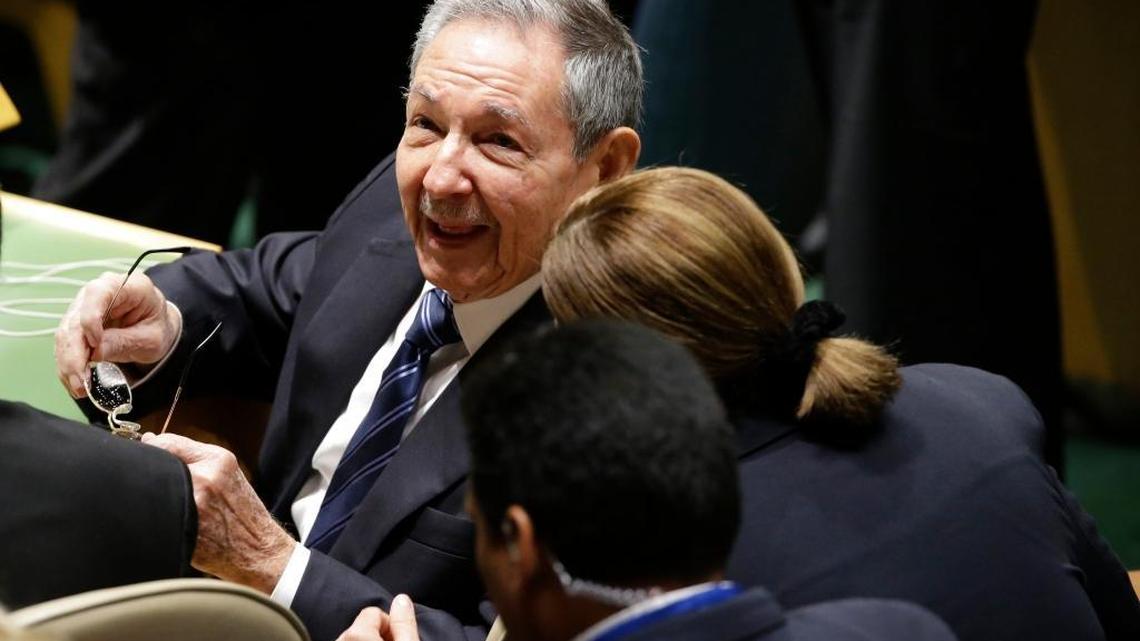 
Cuban leader Raul Castro attends the 70th session of the United Nations General Assembly at U.N. headquarters, Monday, Sept. 28, 2015. 
