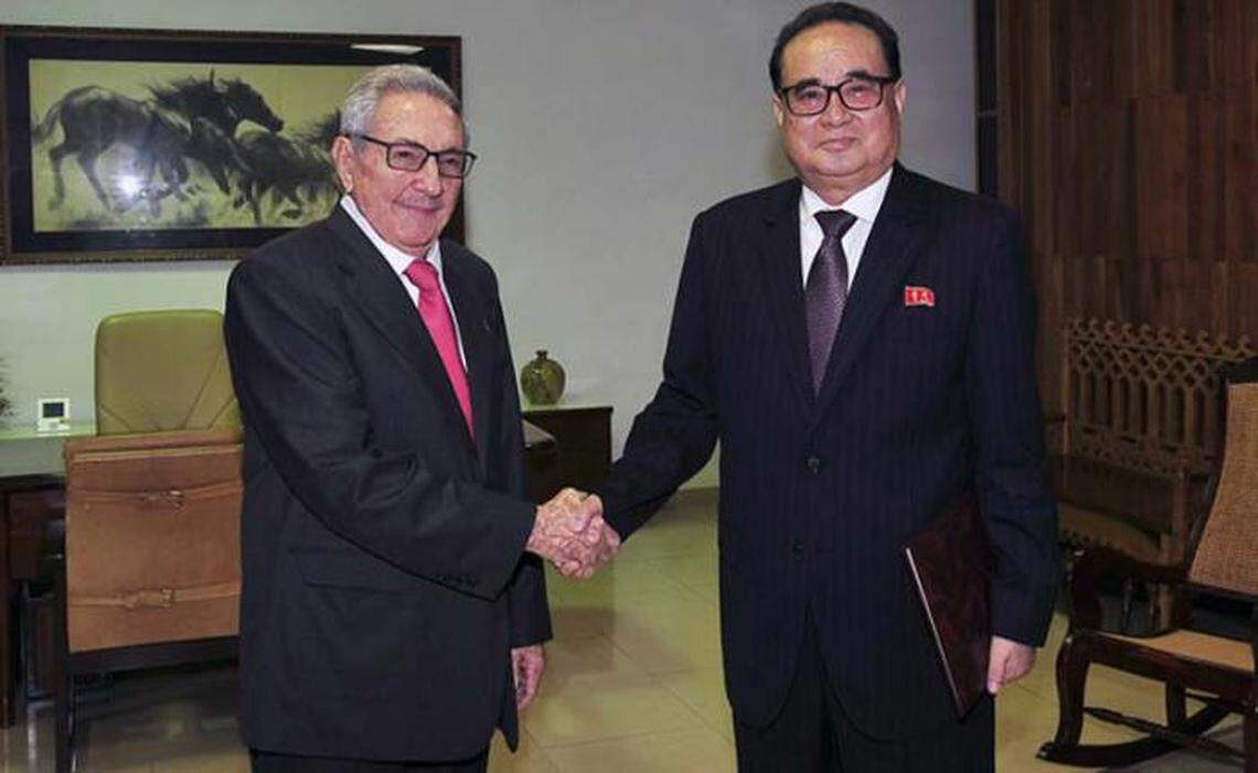 Former Cuban leader Raúl Castro met with North Korean official Ri Su Yong in Havana in July.
