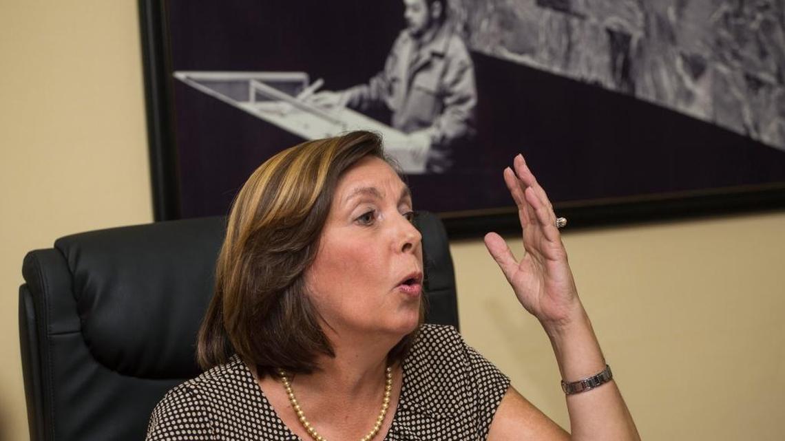Josefina Vidal, director general of the U.S. division at Cuba's Foreign Ministry, speaks to reporters about the travel, commerce and financial restrictions unveiled by the Trump administration.
