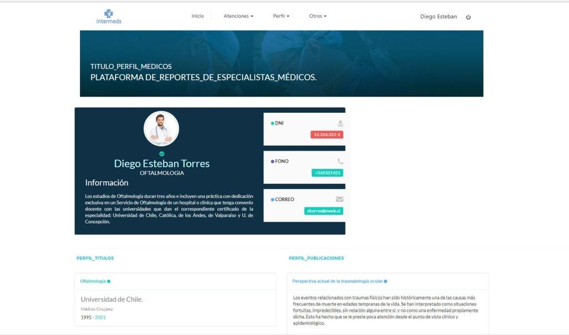 Screenshot of Intermeds site.