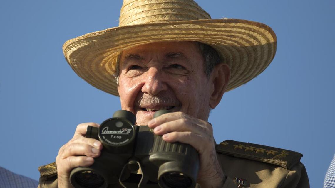 Cuban leader Raúl Castro during May Day celebrations in Havana.