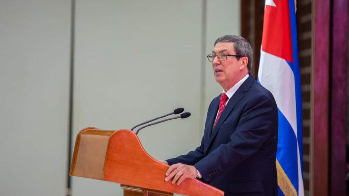 El canciller cubano Bruno Rodríguez. 