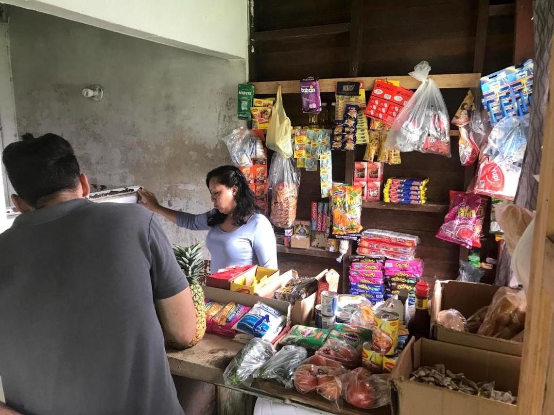 A store at the camp in Gualaca, Panama where Cuban migrants purchase goods with money sent from relatives from abroad.