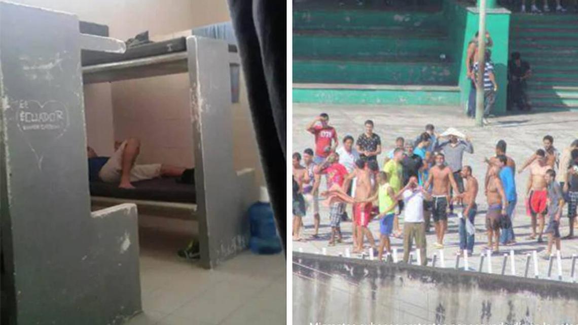 Cuban migrants at the Siglo XXI detention center, in Tapachula, Mexico.