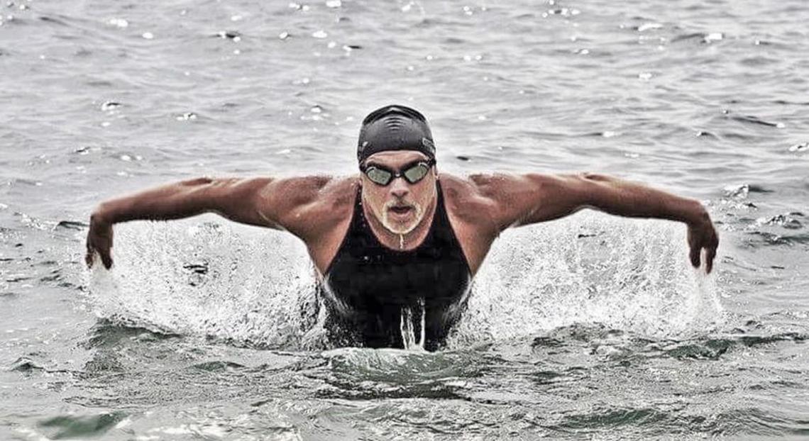 Nino Fragueles during a test swim.