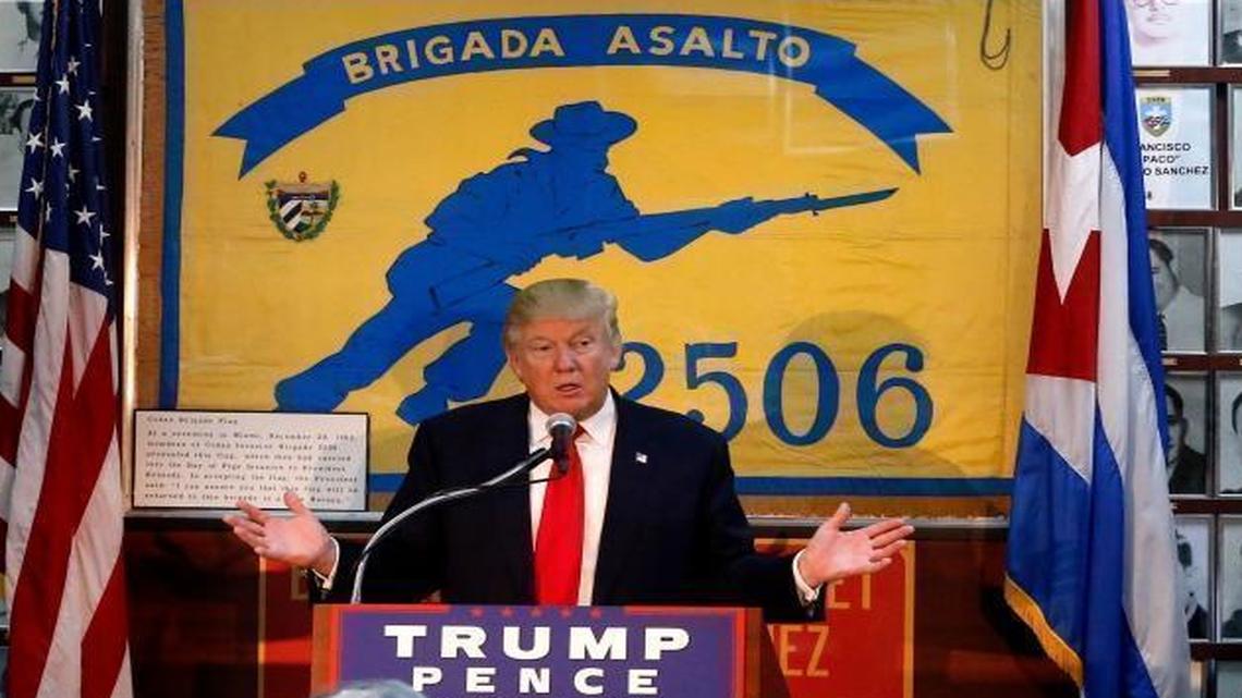 As a candidate, Donald Trump visited the Bay of Pigs museum in Little Havana.