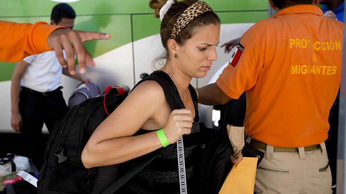 A Cuban migrant arrives in Ciudad Hidalgo, Mexico, on the border with Guatemala, Wednesday, Jan. 13, 2016.
