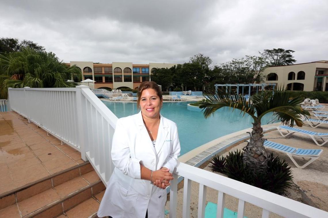 Dr. Anabely Estévez works at La Pradera, a Havana facility where foreigners go to receive treatment and medications for cancer and other ailments.