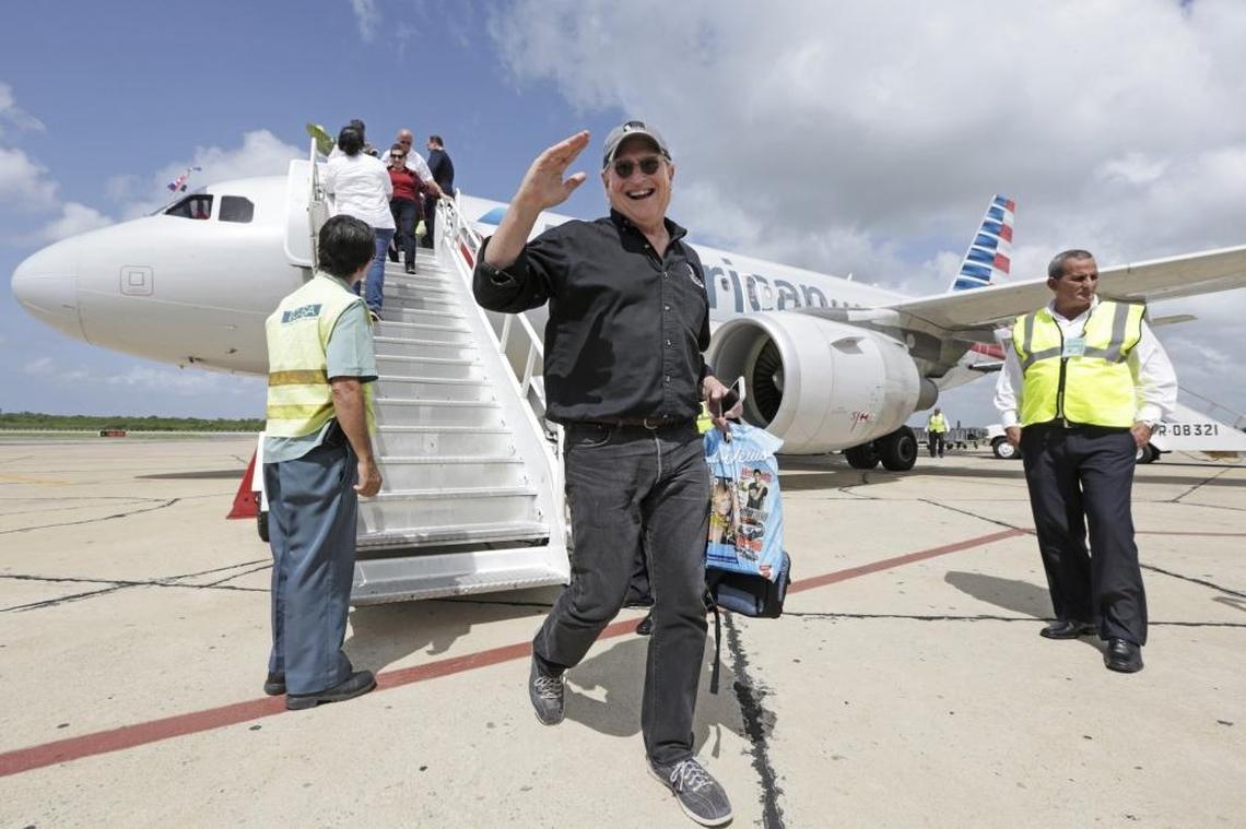 Architect Walter Sedovic arrives in Cienfuegos on American Airlines’ inaugural scheduled service from Miami to Cuba on Wednesday, September 7, 2016.