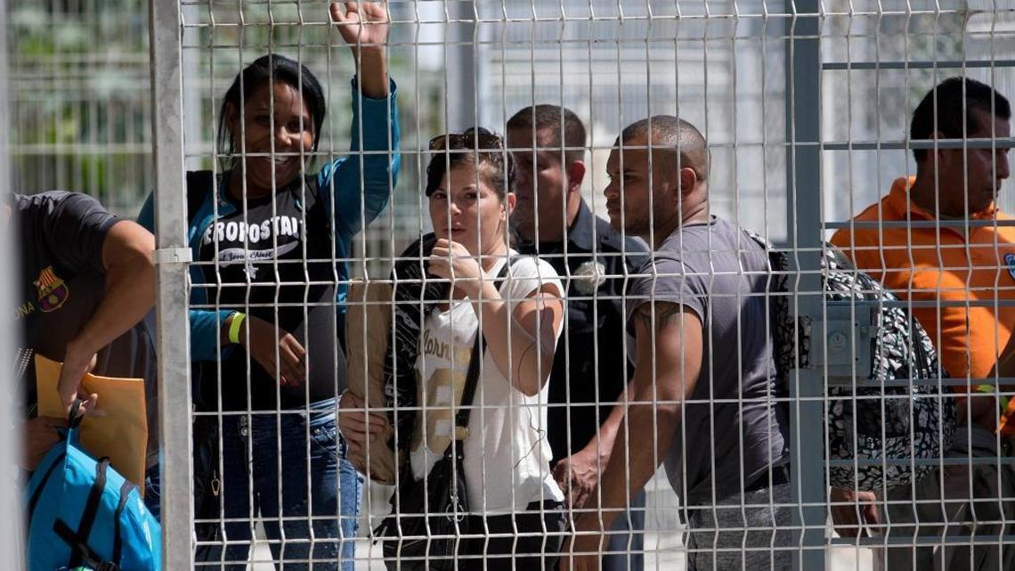 File photo of Cuban migrants on the Guatemala-Mexico border. After months stranded in Central America, the Cuban migrants began their long-awaited trip north, toward the U.S. border.
