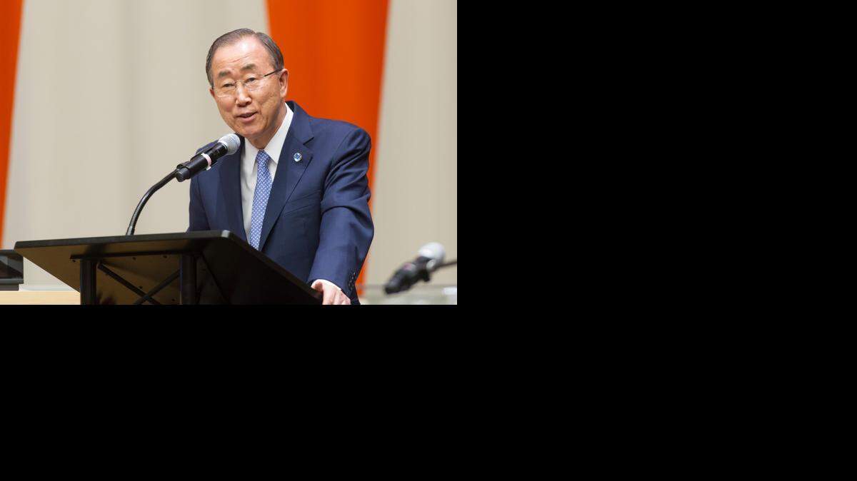 
Secretary-General Ban Ki-moon speaks at a special event on the theme, “United Action Towards Sustainable Development for All Through Sport,” at U.N. headquarters in New York, on April 15, 2015.
