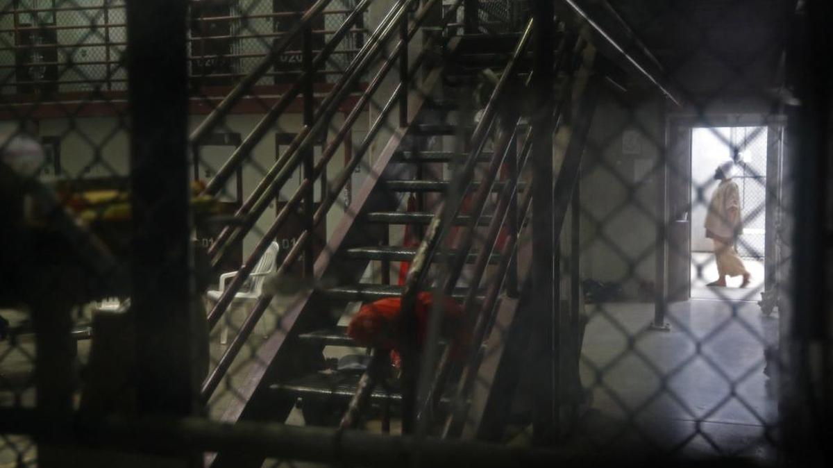 A cooperative captive inside a communal cellblock at Camp 6, at the U.S. Navy base at Guantánamo Bay, Cuba, on Tuesday, Feb. 9, 2016 in this photo approved for release by the U.S. military.
