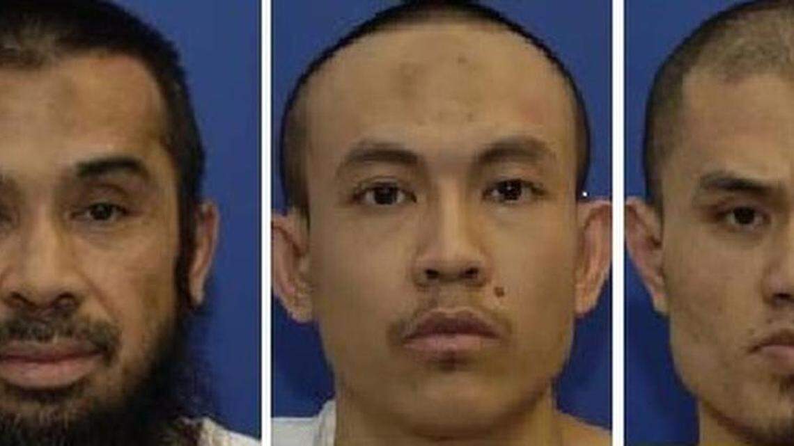 From left, Riduan Isomuddin, the Indonesian known as “Hambali,” and Malaysians Mohd Farin bin Amin, known as “Zubair”Amin, 40, and Bashir bin Lap, known as “Lilie,” in photos that appeared on their 2008 Guantánamo profiles provided to McClatchy by the anti-secrecy group WikiLeaks.