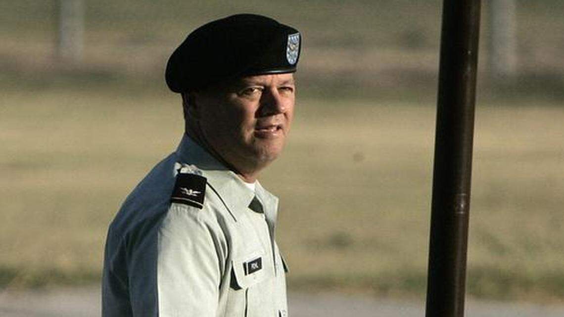 
U.S. Army military judge Col. James L. Pohl, shown in this July 7, 2005 file photo at Fort Hood, Texas, is the chief of the Guantánamo military commissions judiciary.
