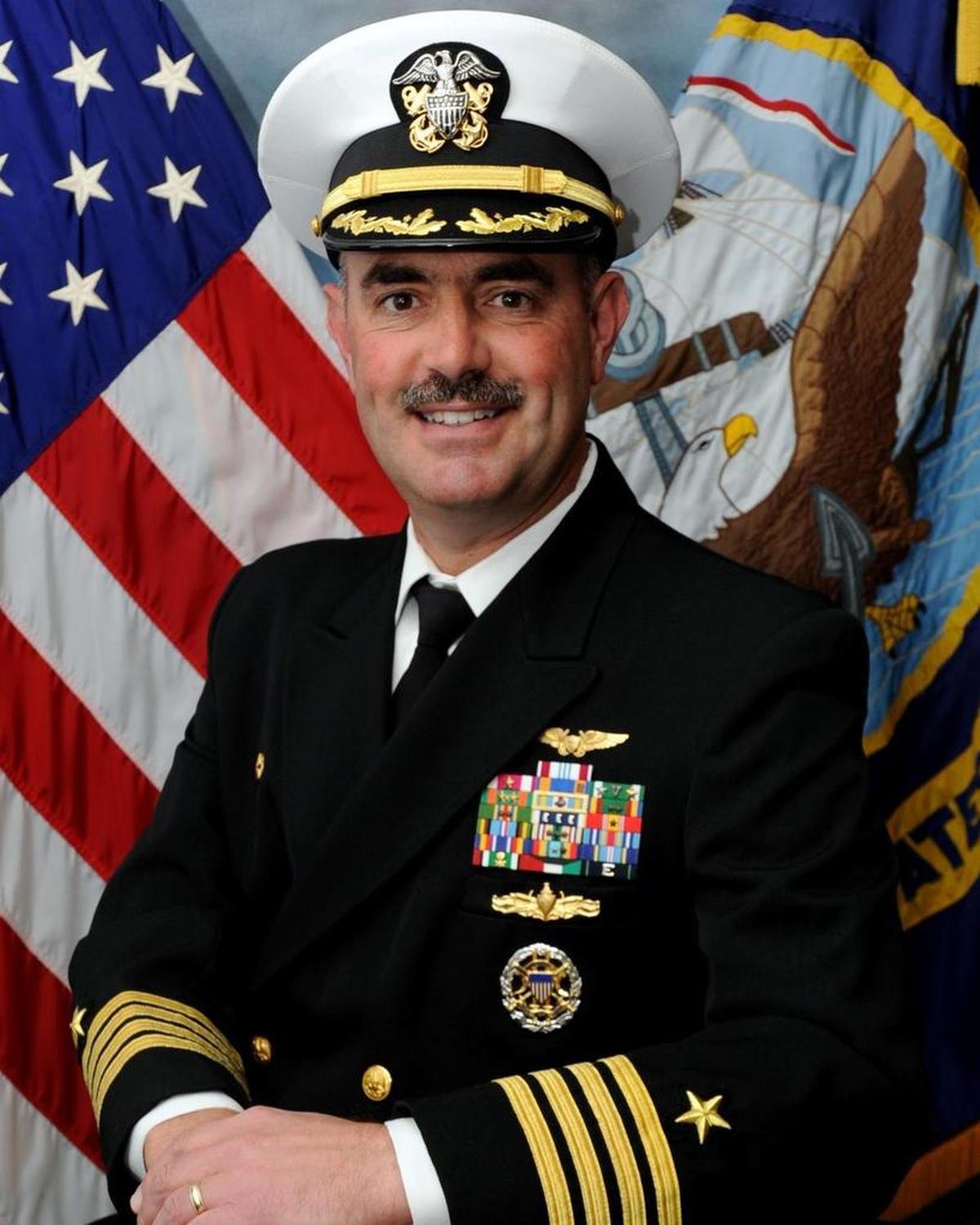 Then-Navy Capt. John C. Ring was the commander of the aircraft carrier USS Nimitz from July 8, 2014, to Jan. 12, 2017. He was promoted to a one-star admiral on Jan. 30, 2018.