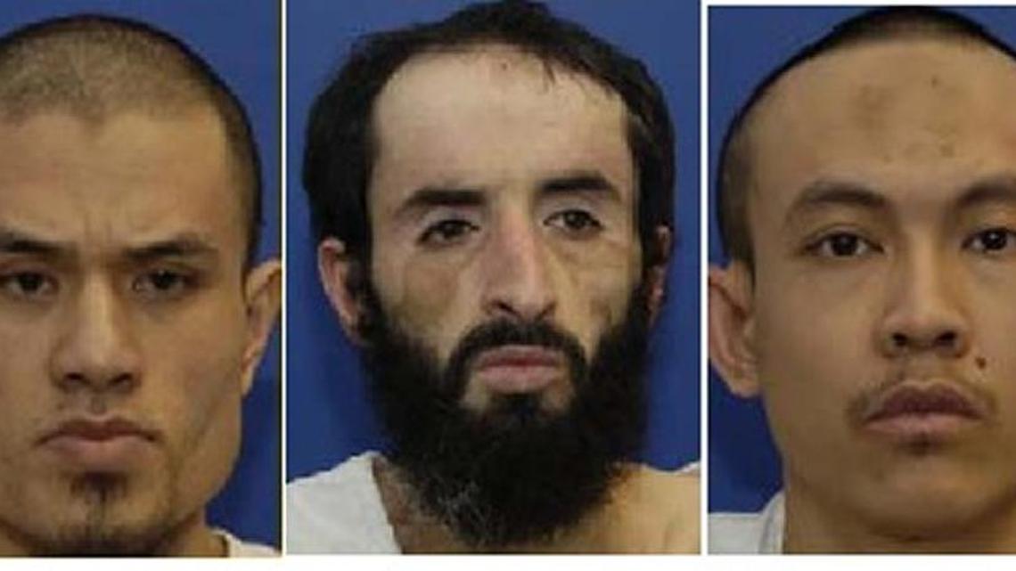 From left, Malaysian Bashir Lap, Libyan Mustafa Abu Faraj al-Libi and Malaysian Mohd Farik Bin Amin in photos from their 2008 Guantánamo prison profiles provided to McClatchy by WikiLeaks.
