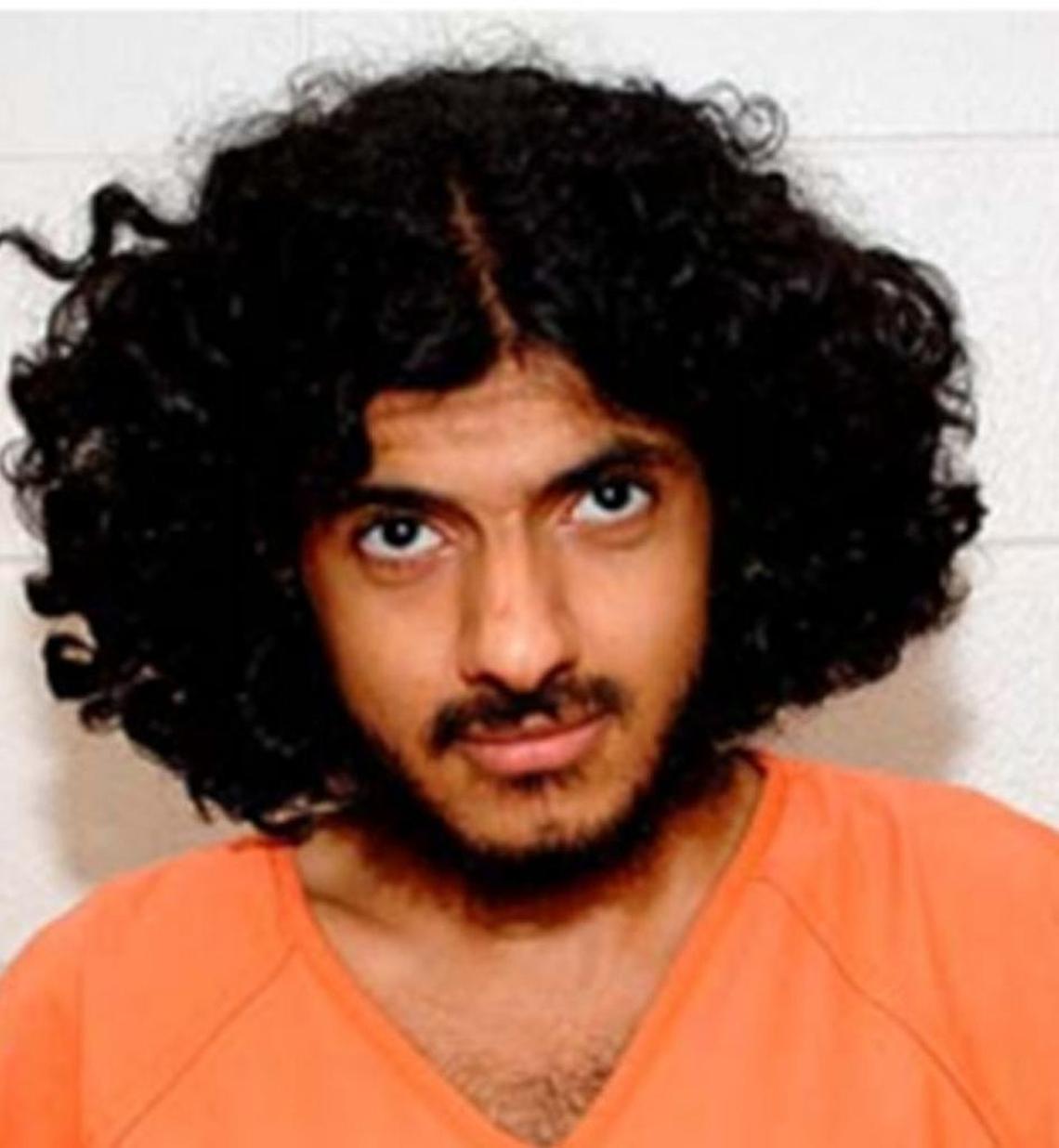 Yemeni captive Hassan bin Attash in a photo from his 2008 Guantánamo prison profile.
