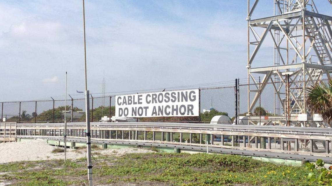 
An environmental assessment concluded that the best U.S. landing spot for the Miami-bound fiber-optic cable from Guantánamo was a Navy research facility at Dania Beach, as seen here on March 19, 2015.
