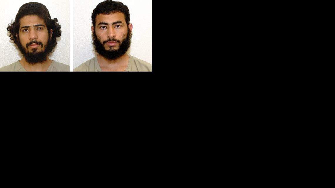 
From left, Yemenis Abdul Khaled al Baidani and Abdel Ghalib Hakim were resettled Thursday, Nov. 20, 2014, to Georgia along with Salah Mohammed Al Thabbi. All were cleared for released in January 2010 by the Obama administration national security review task force. 
