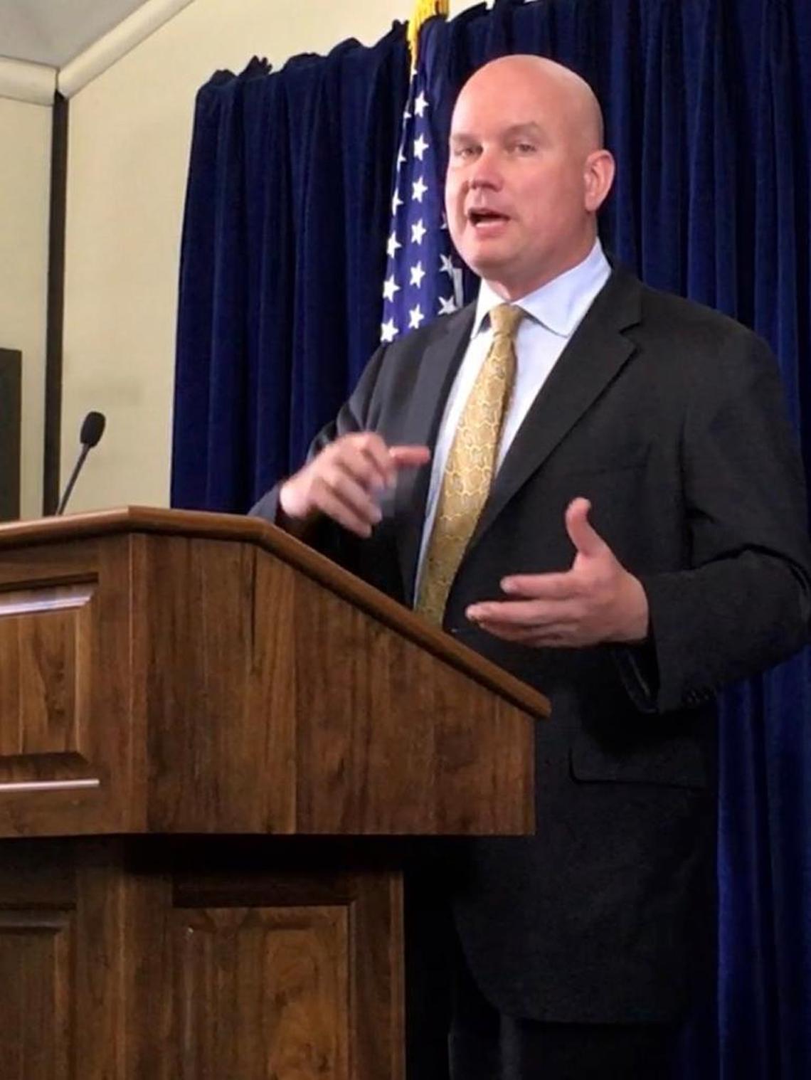 Defense attorney Jay Connell talks to reporters after urging the Sept. 11 judge to quit the case on Friday, Aug. 25, 2017.