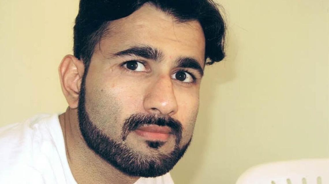 Majid Khan in a photo taken by the International Red Cross and released by the Center for Constitutional Rights, a legal group that represents him.