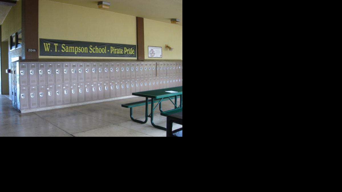 
A row of lockers at Guantánamo’s W.T. Sampson High School, behind the base’s Irish Pub, during the after-hours detention period on Dec. 15, 2014. The building is to be demolished once the Defense Department builds a new $65 million, 275-pupil K-12 school along the road to the old Camp X-Ray.

