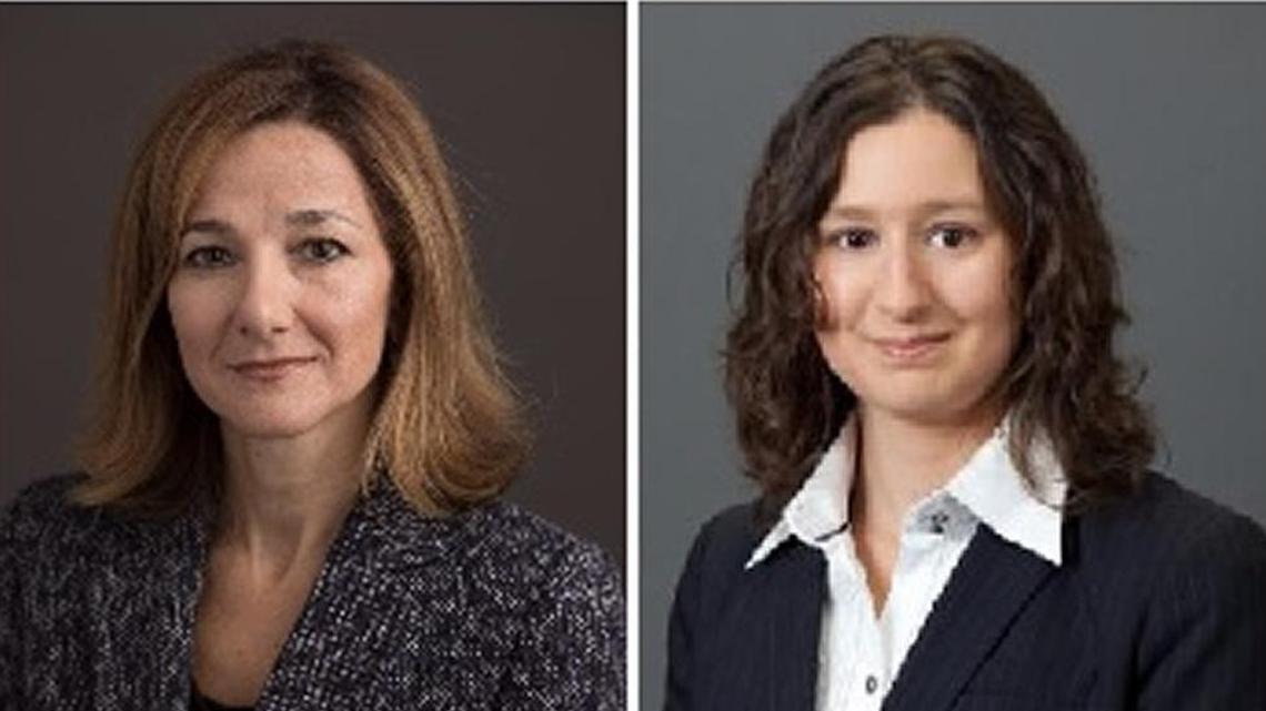 From left, civilian Pentagon paid lawyers Rosa Eliades and Mary Spears in courtesy photos from the attorneys.