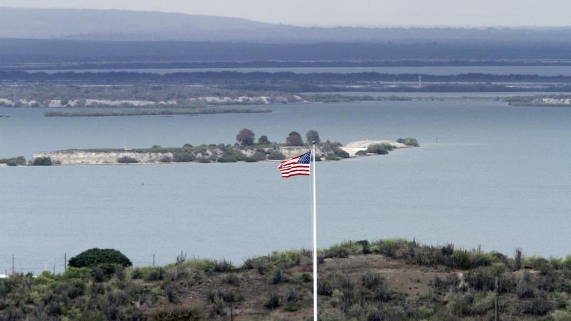 A view of Guantanamo Bay, Cuba, on May 5, 2012 from a base hilltop.
