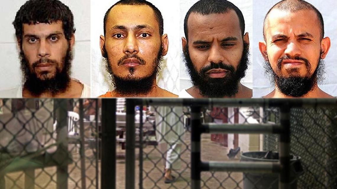 The four Yemeni men sent to Saudi on Jan. 5, 2016 from left: Mohammed Abu Ghanim, Mohammed Bwazir, Salem bin Kanad and Abdullah al Shibli. All four got to Guantánamo the year the detention center opened, three of them early enough to be held at the makeshift prison called Camp X-Ray. The detainee pictures are taken from their 2007 and 2008 prison profiles provided to McClatchy by WikiLeaks.