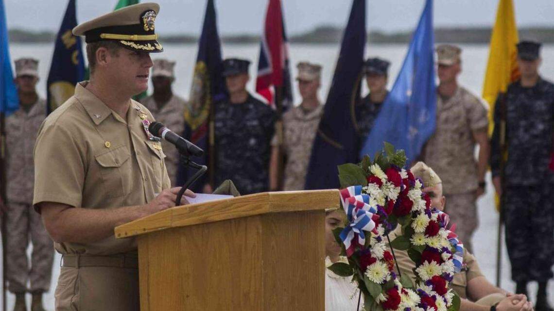 Ex-Guantánamo base commander charged with impeding death inquiry, lying about affair