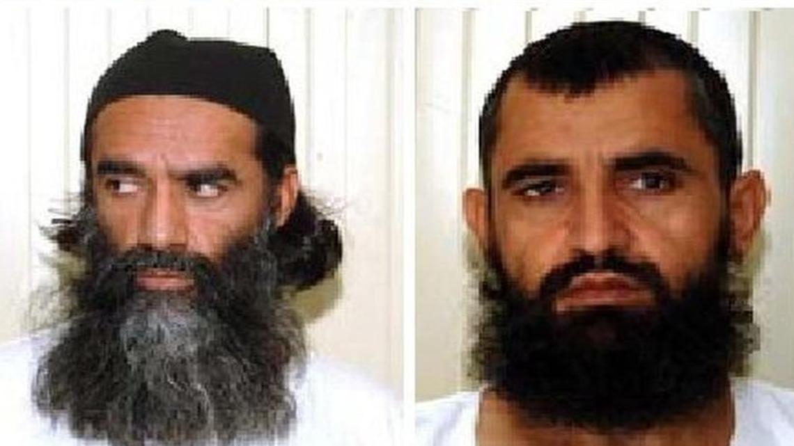 
From top left, four of the five Taliban prisoners who were released to Qatar May 31, 2014: Mohammed Fazl, a former top Taliban military commander, and Khairulla Khairkhwa, a former Taliban governor of Herat. From bottom left, Mullah Norullah Nori and Abdul Haq Wasiq. These photos were taken from their Guantánamo risk assessments provided to McClatchy Newspapers by the anti-secrecy group Wikileaks.
