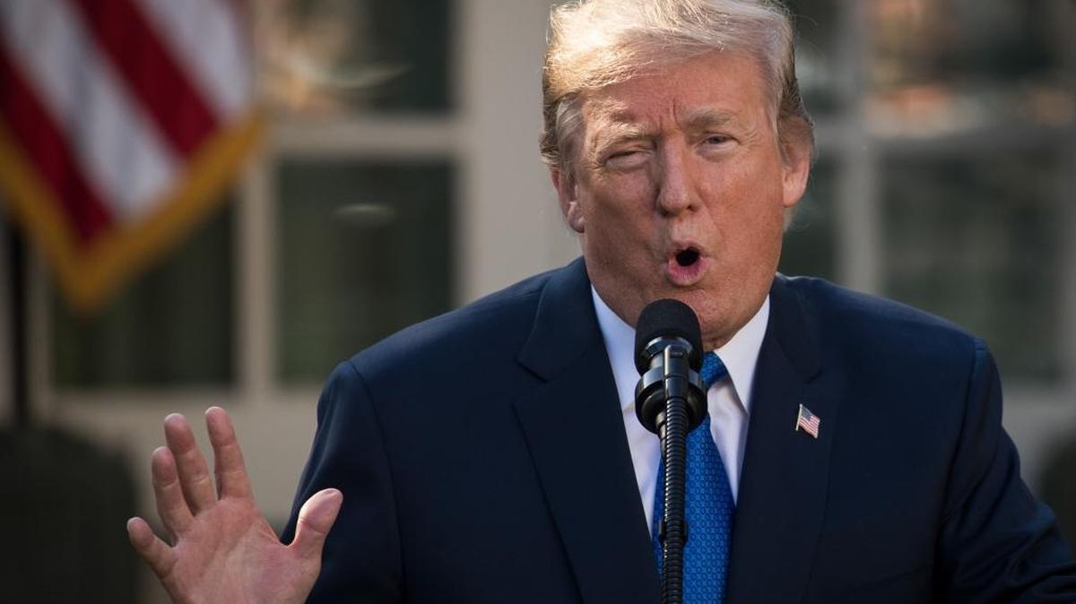 President Donald Trump in the Rose Garden at the White House, November 2, 2017.