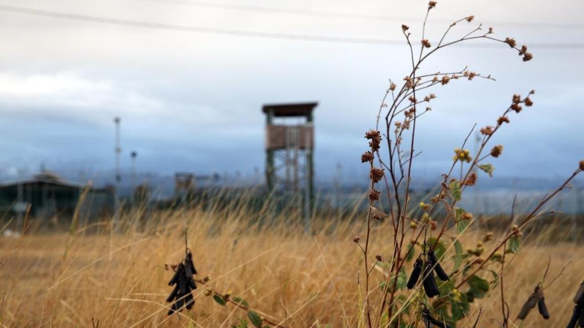 An unstaffed tower in an abandoned portion of Guantánamo’s Camp Delta on Sunday morning, Feb. 12, 2017. The military approved release of this photo.