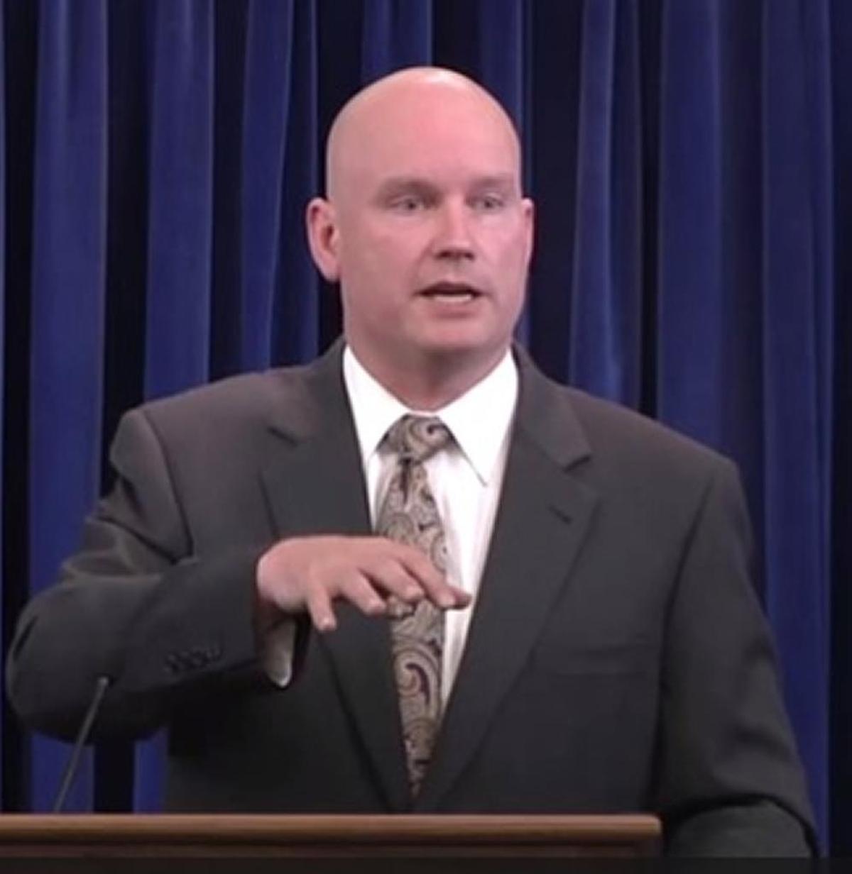 Defense Attorney Jay Connell, speaking to reporters at a Dec. 20, 2013 news conference at Camp Justice, the U.S. Navy base at Guantánamo Bay, Cuba, from a Pentagon video release.
