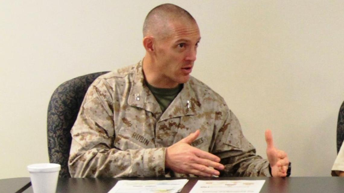 U.S. Marine Corps Col. Peter S. Rubin at a training conference at Camp Foster, Okinawa, Japan, in a Pentagon photo dated Oct. 31, 2013.