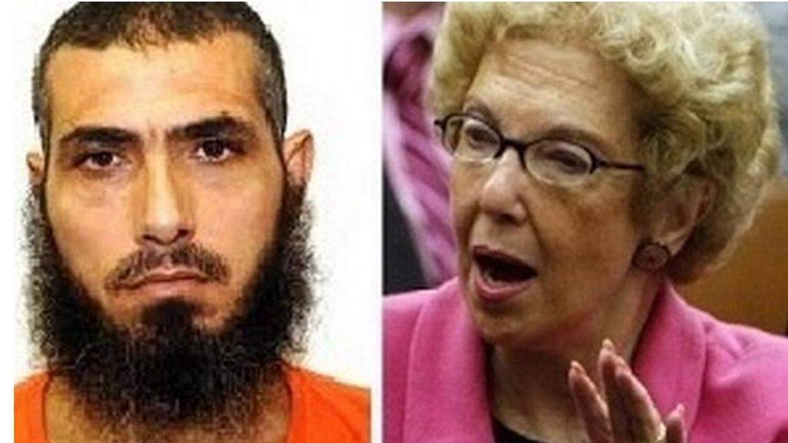 At left, Abu Wa’el Dhiab and right, U.S. District Court Judge Gladys Kessler.