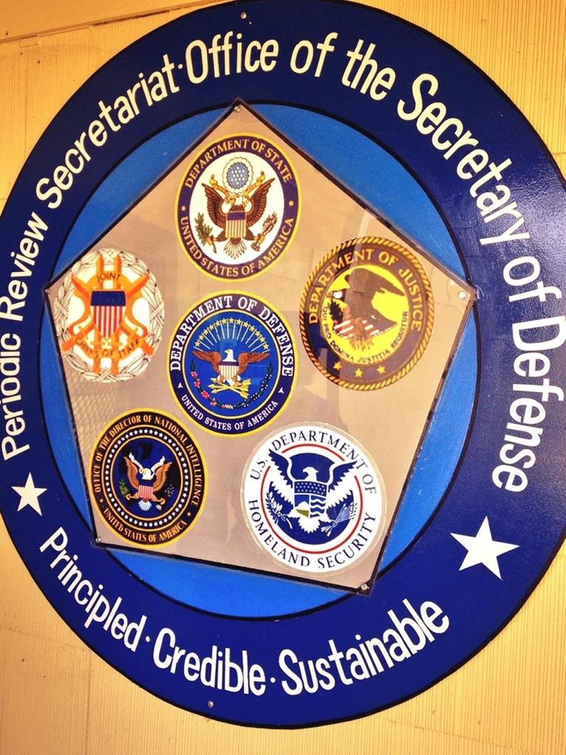 The insignia of the Periodic Review Board bureaucracy at the U.S. Navy base at Guantánamo in a Miami Herald file photo.