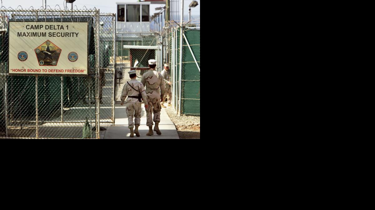 
This June 27, 2006 file photo, reviewed by a U.S. Department of Defense official, shows guards at Camp Delta.
