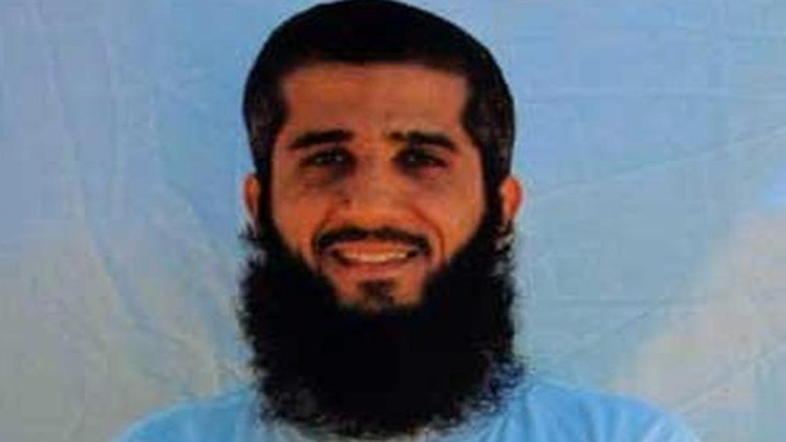 
Fayez Kandari, posing for the International Red Cross, in this undated Guantánamo photo.
