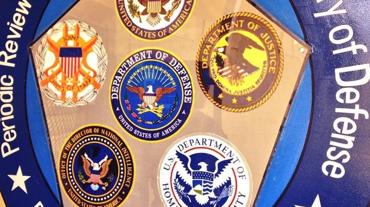 The insignia of the Periodic Review Board bureaucracy at the U.S. Navy base at Guantánamo.