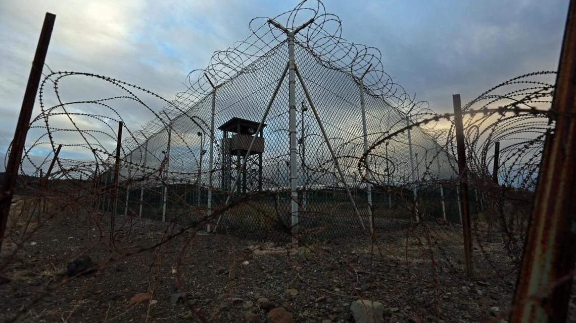 An unstaffed tower in an abandoned portion of Guantánamo’s Detention Center Zone, Sunday, Feb. 12, 2017. The military approved release of this photo.