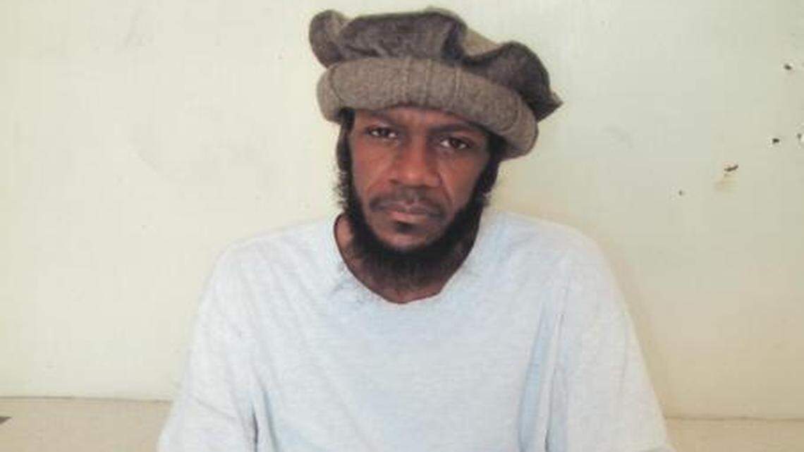 The Guantánamo prison photo of Saudi Mustafa al Hawsawi, accused of helping the 
9/11 hijackers with funds and travel, turned up on Middle Eastern websites. He is seen sitting on a prayer rug and posing for the International Committee of the Red Cross in prison-approved images taken for family members.