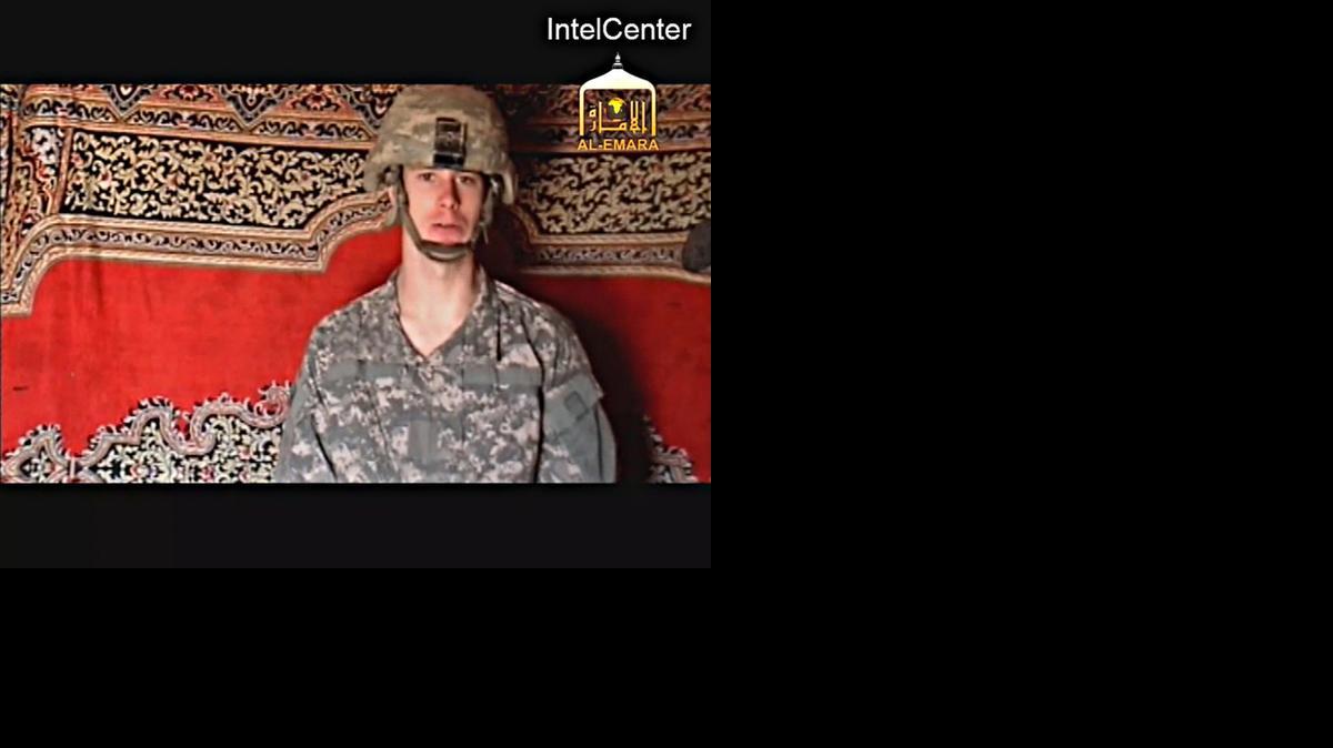 
This still from video image released Dec. 25, 2009, the Taliban’s al-Emara Jihadi Studio, part of the Commission of Cultural Affairs Audio and Video Department of the Islamic Emirate of Afghanistan, released a hostage video of US soldier Bowe Bergdahl. 
