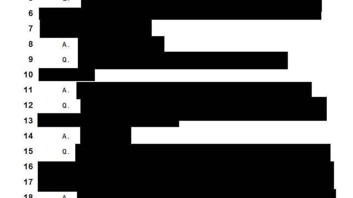 Only the word “yes” survived the security censor’s black-out tool on page 49 of the redaction riddled 379-page transcript of a public hearing held at Guantánamo Oct. 30, 2015.