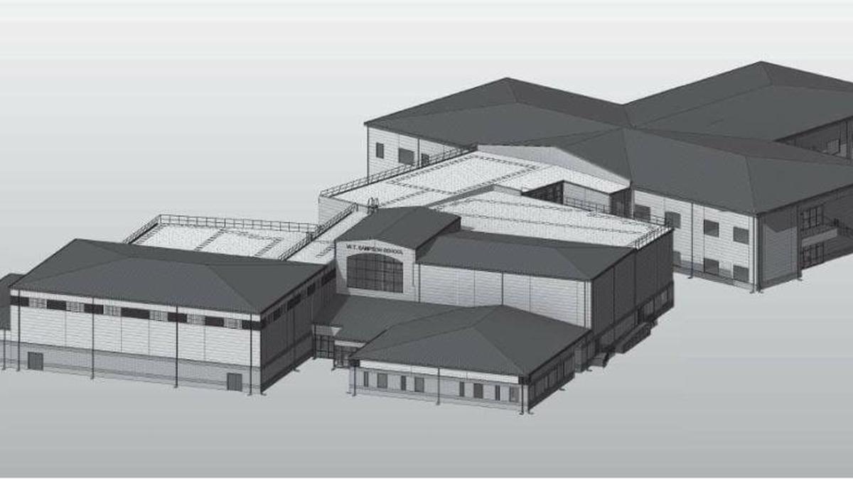 A drawing of the future W.T. Sampson School campus provided to the Miami Herald by the Munilla Construction Management, MCM, on Thursday, July 7, 2016.