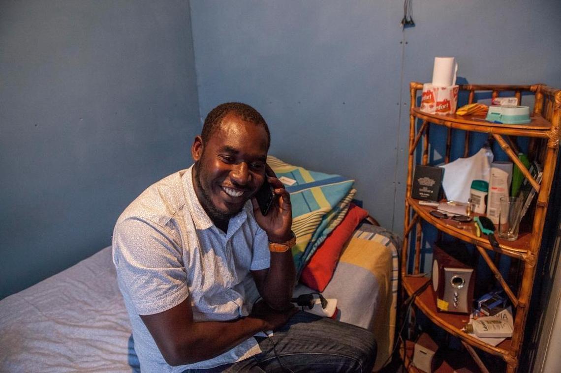 Kesnel Clerge, 32, doesn’t know yet if Chile is for him, but for now, he’s enjoying what he didn’t have in Haiti: financial security. Clerge, who made less than $100 a month working in tourism in Haiti, now makes seven times more since moving to Chile and finding a job making furniture.